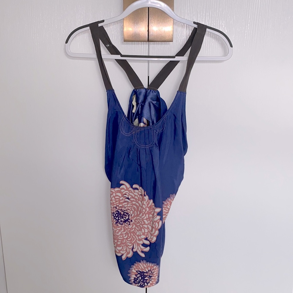 Gorgeous Silk Top Cross Back